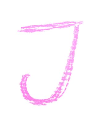 Tek elle çizilmiş mektup izole