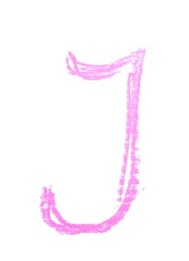 Tek elle çizilmiş mektup izole