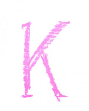 Tek elle çizilmiş mektup izole