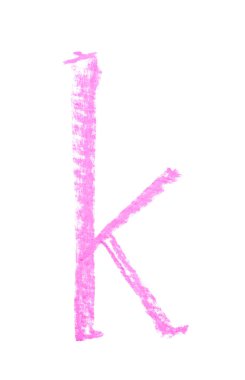 Tek elle çizilmiş mektup izole