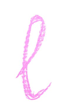 Tek elle çizilmiş mektup izole