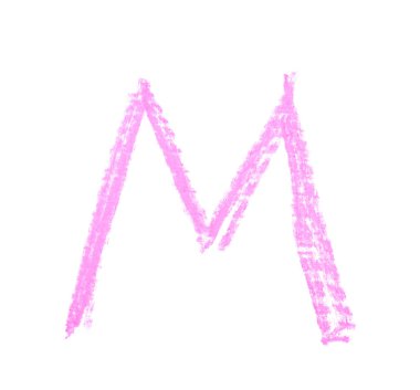 Tek elle çizilmiş mektup izole