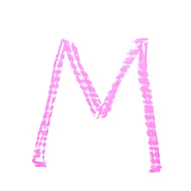 Tek elle çizilmiş mektup izole