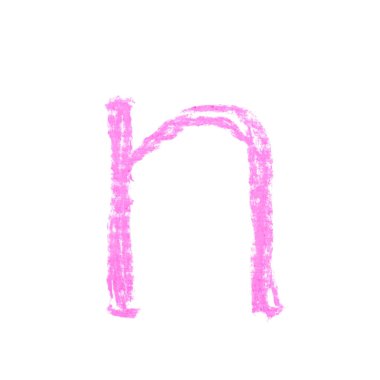 Tek elle çizilmiş mektup izole