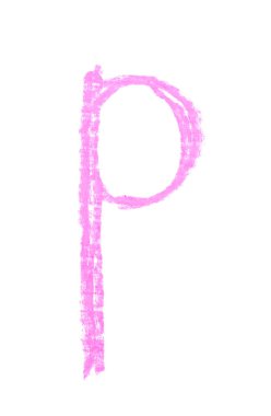 Tek elle çizilmiş mektup izole