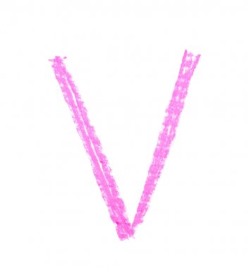 Tek elle çizilmiş mektup izole