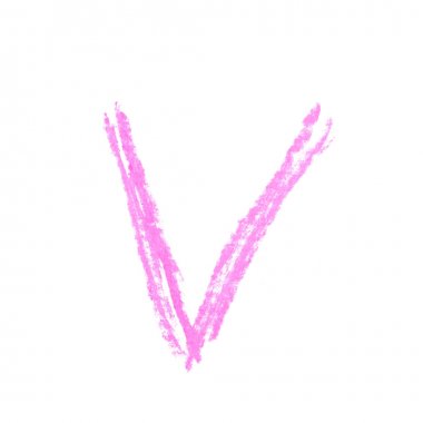 Tek elle çizilmiş mektup izole