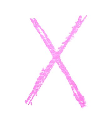 Tek elle çizilmiş mektup izole