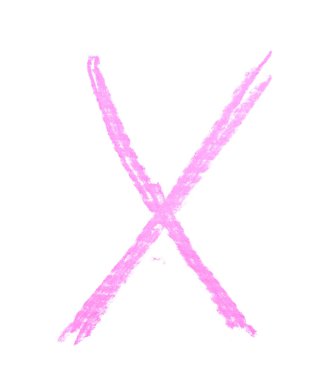 Tek elle çizilmiş mektup izole