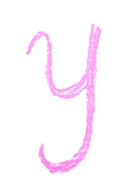 Tek elle çizilmiş mektup izole