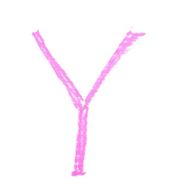 Tek elle çizilmiş mektup izole