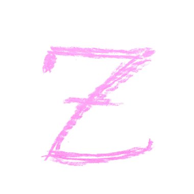 Tek elle çizilmiş mektup izole