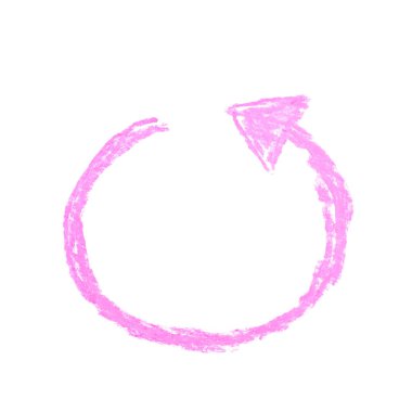 Elle çizilmiş ok sembolü izole