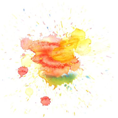 Sulu boya damla leke izole