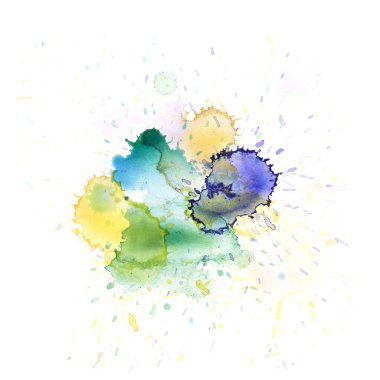 Sulu boya damla leke izole