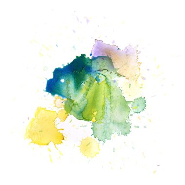 Sulu boya damla leke izole