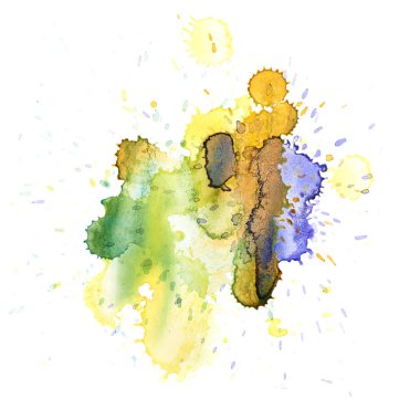 Sulu boya damla leke izole