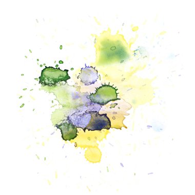 Sulu boya damla leke izole