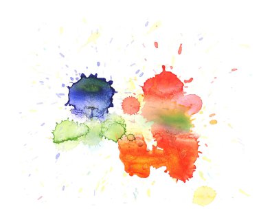 Sulu boya damla leke izole