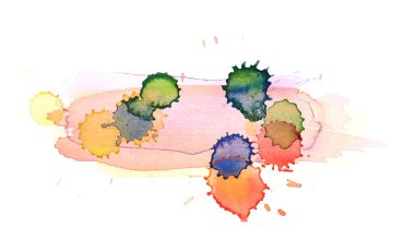 Sulu boya damla leke izole