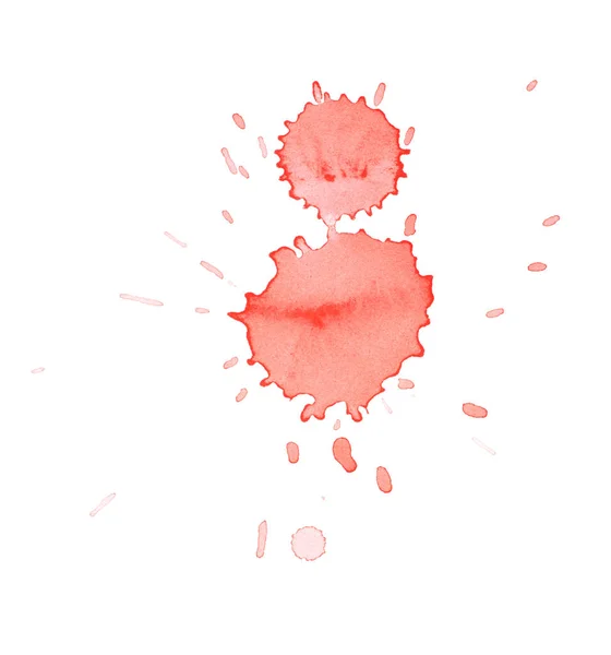 Watercolor drop stain isolated — Stock Photo, Image