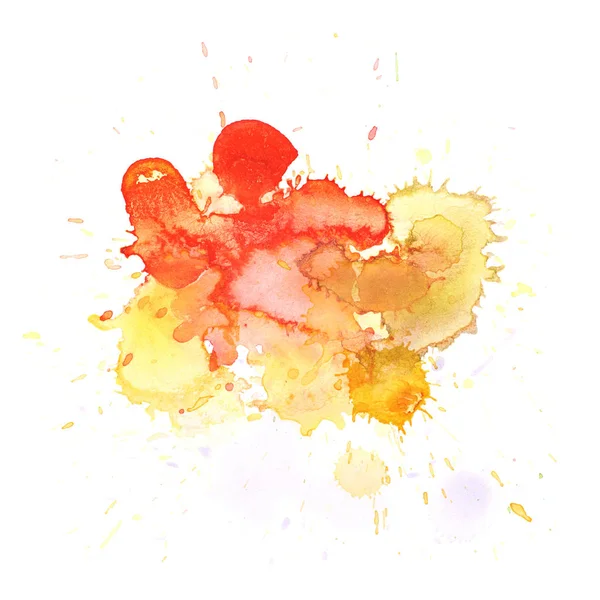 Watercolor drop stain isolated