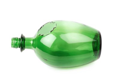 İzole renkli cam şişe