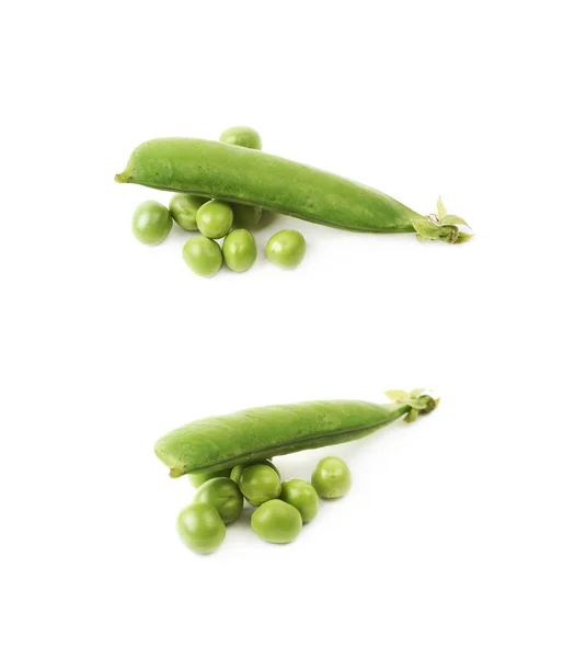 Zelený hrášek fazole, samostatný — Stock fotografie
