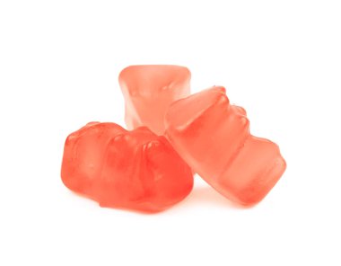 Sakızlı ayı şekerler izole yığını