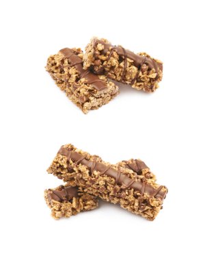 Çikolata granola bar izole