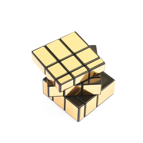 Variant av ett pussel kub isolerade — Stockfoto