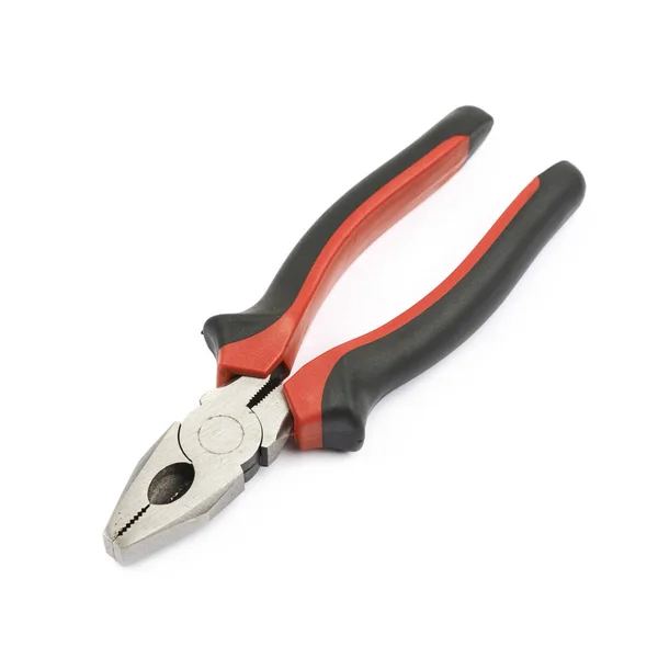 Black and red pliers tool isolated — Stock Photo, Image