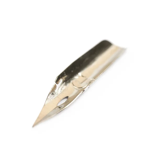 Ink pen metal nib isolated — Stock Photo, Image