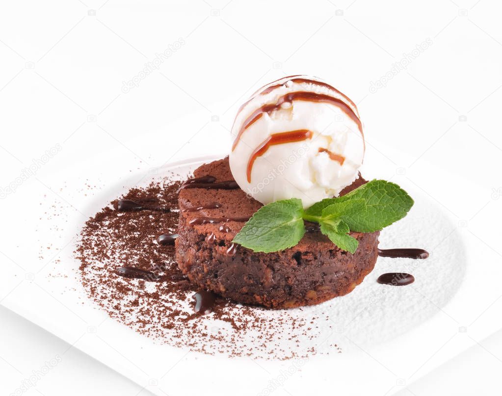 dessert on a white background