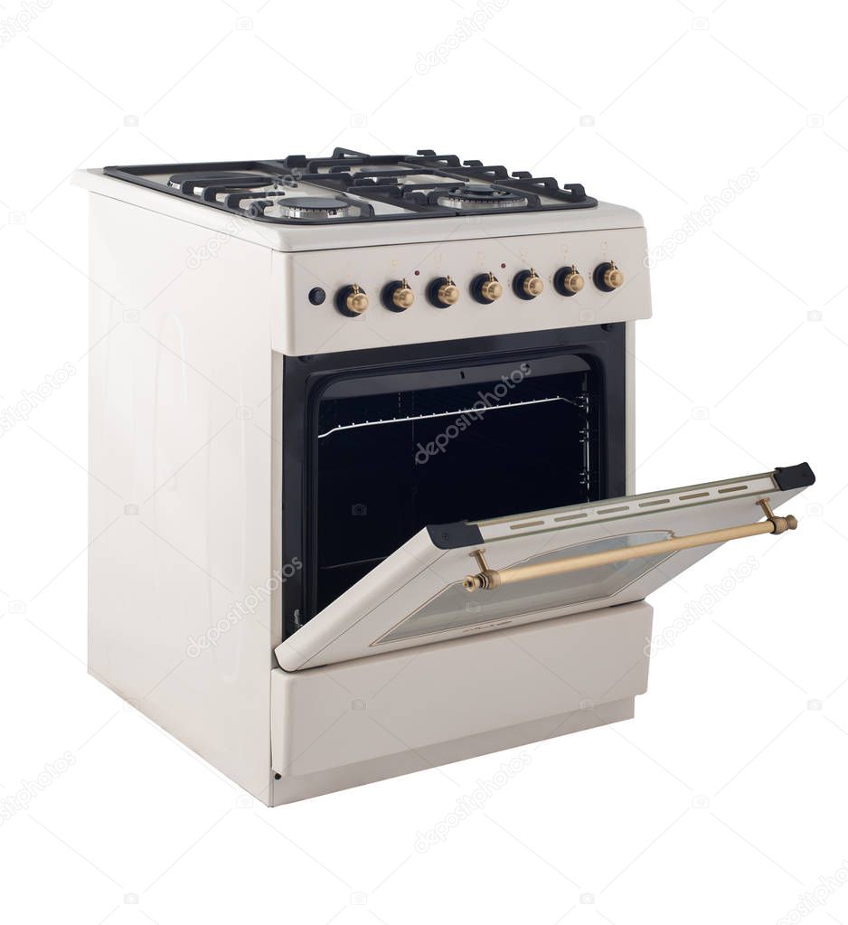 gas cooker isolated on white