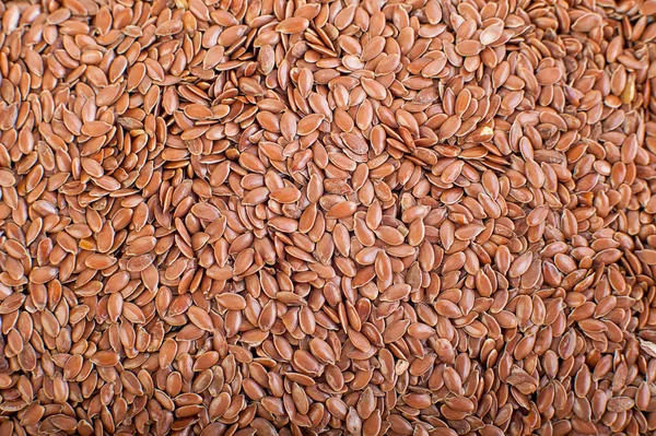 Semillas de lino marrón, Linaza, Lin seeds close-up —  Fotos de Stock