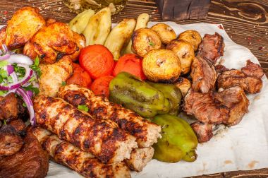 Ham mangal şiş kebap - ızgara et