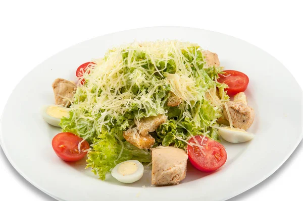 Fresh salad in a white plate — Stock Photo, Image