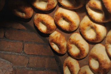 Tandır ekmek Ulusal Özbek gözleme pişirme işlemi