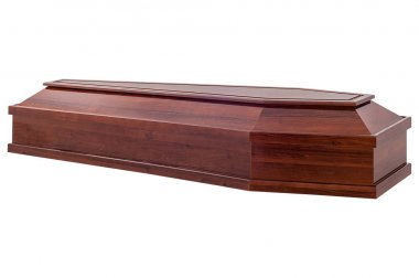 beyaz zemin üzerine tabut