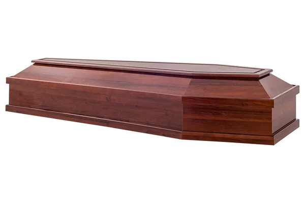 Coffin sobre el fondo blanco — Foto de Stock