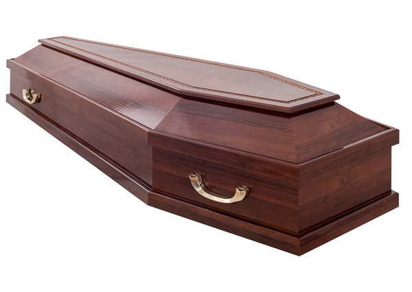 Coffin on the white background