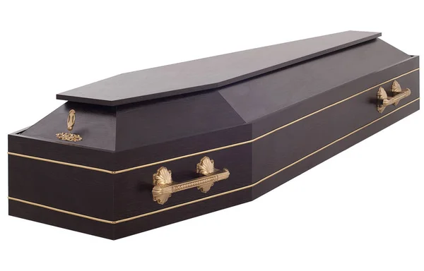 Coffin on the white background — Stock Photo, Image