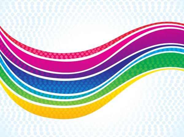抽象芸術的なカラフルな虹波 — ストックベクタ