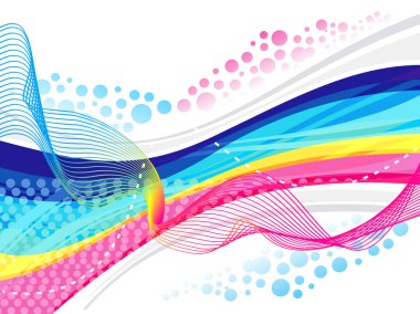 soyut sanat gökkuşağı dalga arka plan