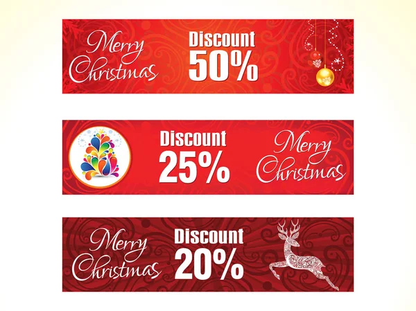 Banner web de Navidad artística — Vector de stock