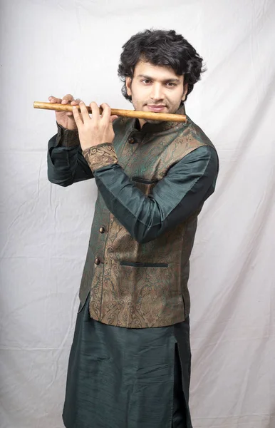 young indian male model in traditional kurta