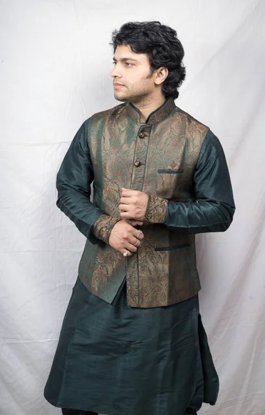 young male model in kurta