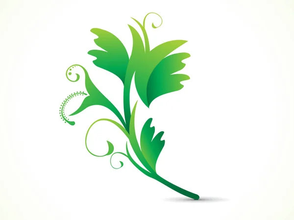 Abstrato artístico criativo verde floral —  Vetores de Stock