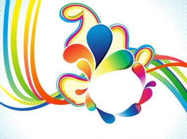 soyut sanat renkli dalga patlayabilir